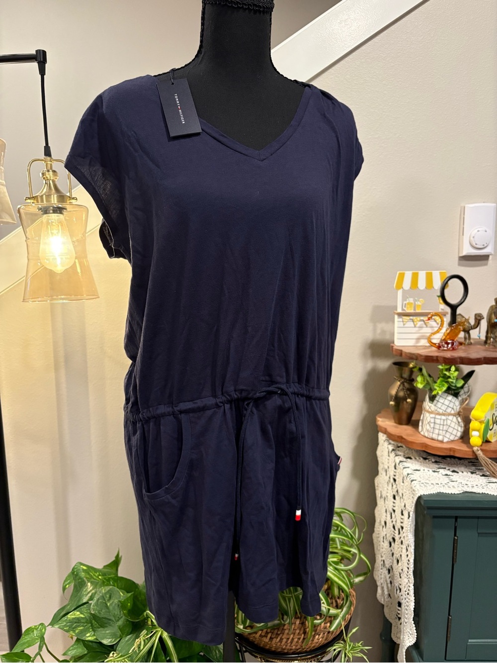 Tommy Hilfiger Navy V-Neck Tee
